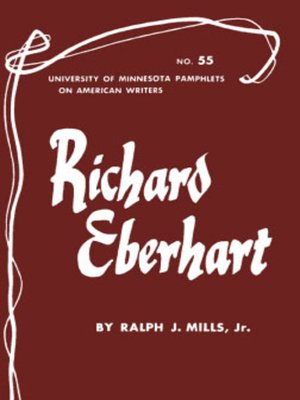 cover image of Richard Eberhart--American Writers 55